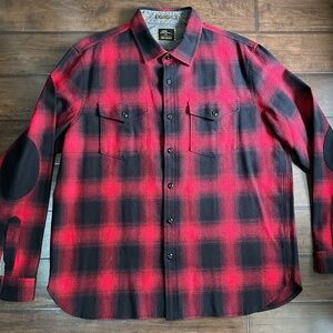 Todd Snyder Red and Black Checkered Button Down Shirt